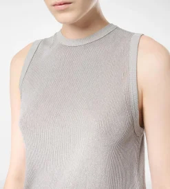 MICRO SEQUINS EMBELLISHED RIB RELAXED TANK