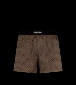 MICRODOT PRINT SILK BOXERS