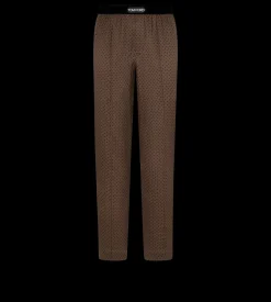 MICRODOT PRINT SILK PAJAMA PANTS