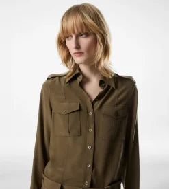 MILITARY SHIRT WITH FRONT POCKETS