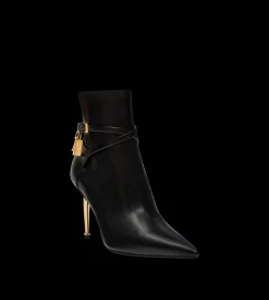 85MM LEATHER PADLOCK ANKLE BOOT