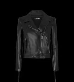 NAPPA LEATHER BIKER JACKET WITH T-TRIM