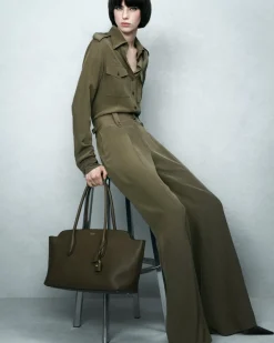 NATURAL GRAIN LEATHER ALEXANDER LARGE SHOULDER BAG