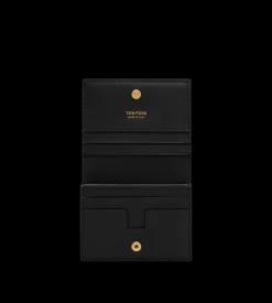 NATURAL GRAIN LEATHER PADLOCK COMPACT WALLET