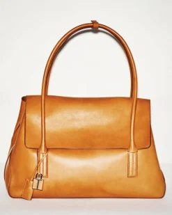 NATURAL LEATHER ECLIPSE LARGE SHOULDER BAG