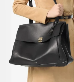 NATURAL LEATHER LARGE BESACE