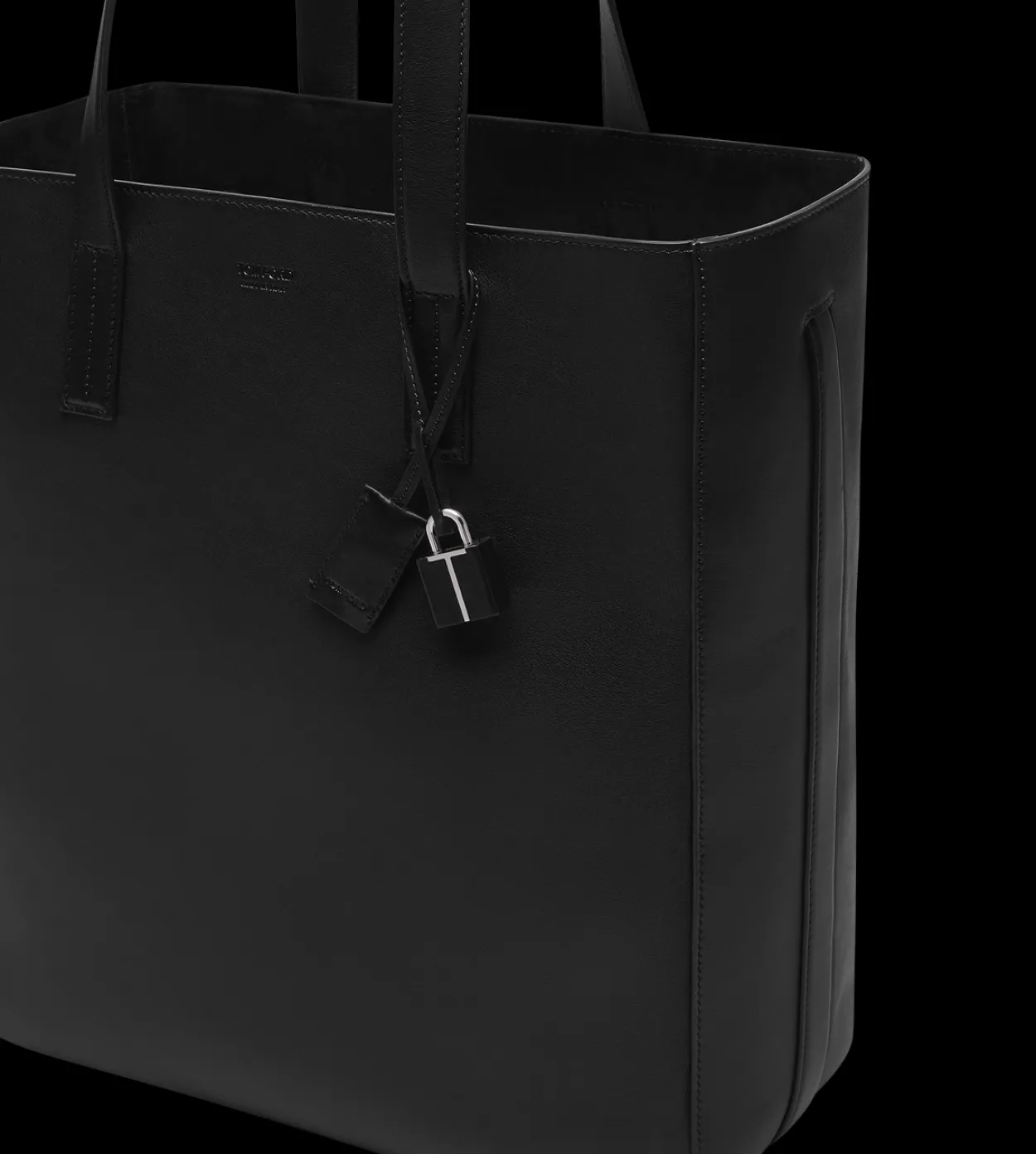 NATURAL LEATHER NORTH SOUTH TOTE