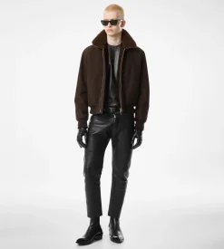 NUBUCK SHEARLING FLIGHT BOMBER