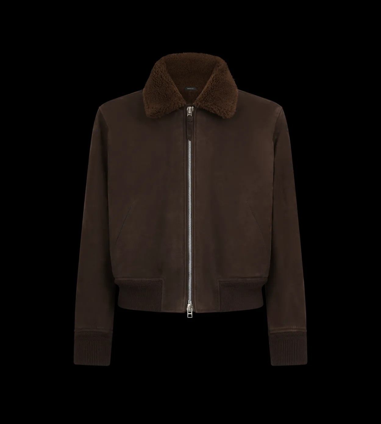 NUBUCK SHEARLING FLIGHT BOMBER