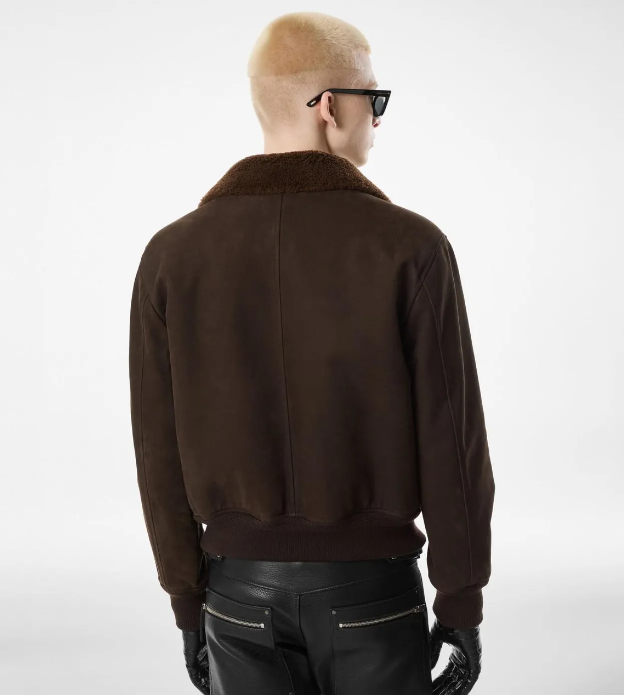 NUBUCK SHEARLING FLIGHT BOMBER