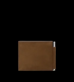 NUBUCK T LINE MONEY CLIP WALLET