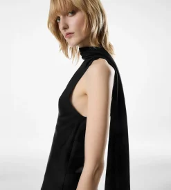 ONE SHOULDER TOP WITH SCARF DETAIL