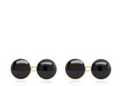 ONYX ROUND CUFFLINKS