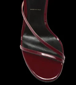 PATENT LEATHER ANKLE STRAP SANDAL