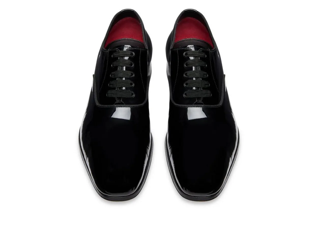 PATENT LEATHER EDGAR EVENING LACE UP