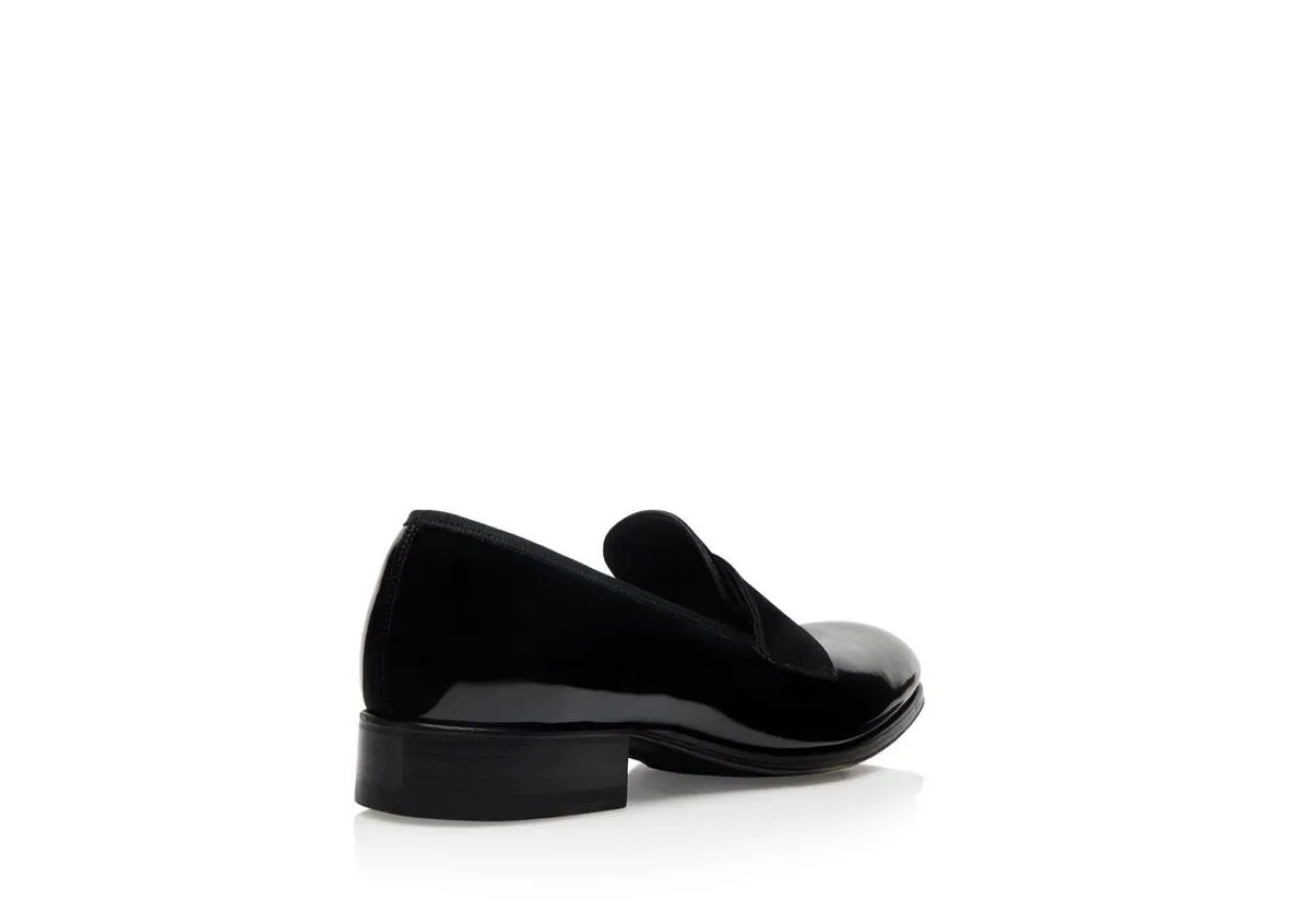 PATENT LEATHER EDGAR EVENING SLIPPER