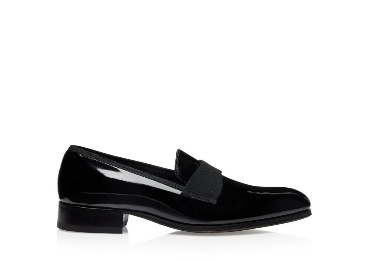 PATENT LEATHER EDGAR EVENING SLIPPER