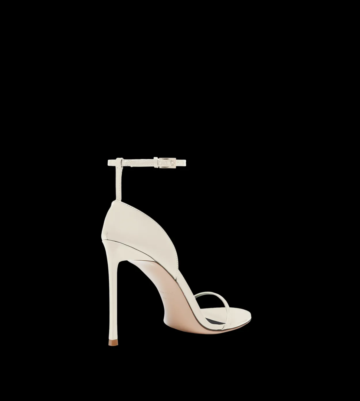 PATENT LEATHER VERTIGO ANKLE STRAP SANDAL