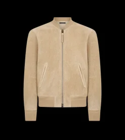 PERFORATED CASHMERE SUEDE BOMBER
