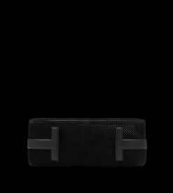 PERFORATED CASHMERE SUEDE T-LINE FLAP BACKPACK