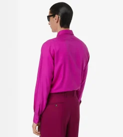 PERFORATED DOT SILK TWILL CLASSIC FIT SHIRT