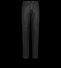 PERFORATED SOFT LEATHER 5 POCKET PANTS