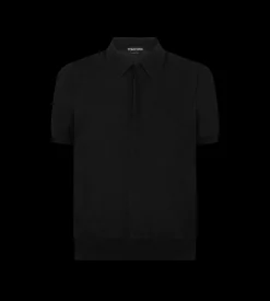 PERFORATED SUEDE AND MERINO POLO