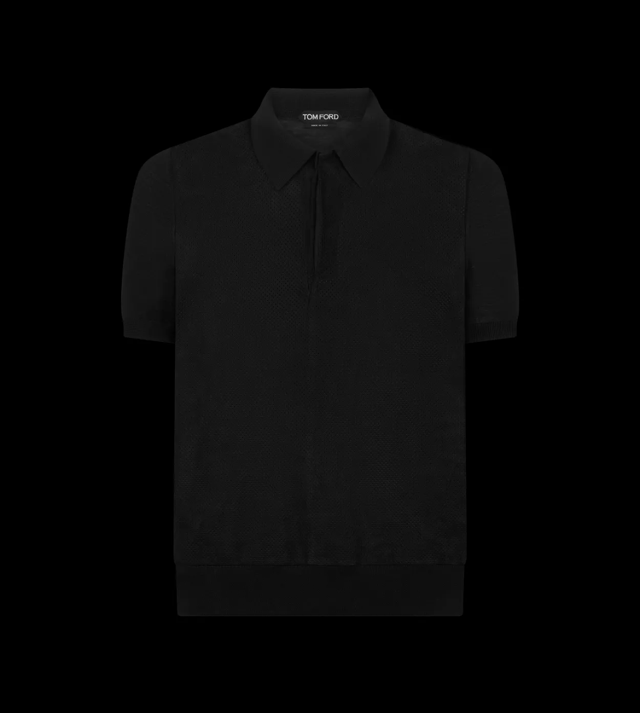 PERFORATED SUEDE AND MERINO POLO