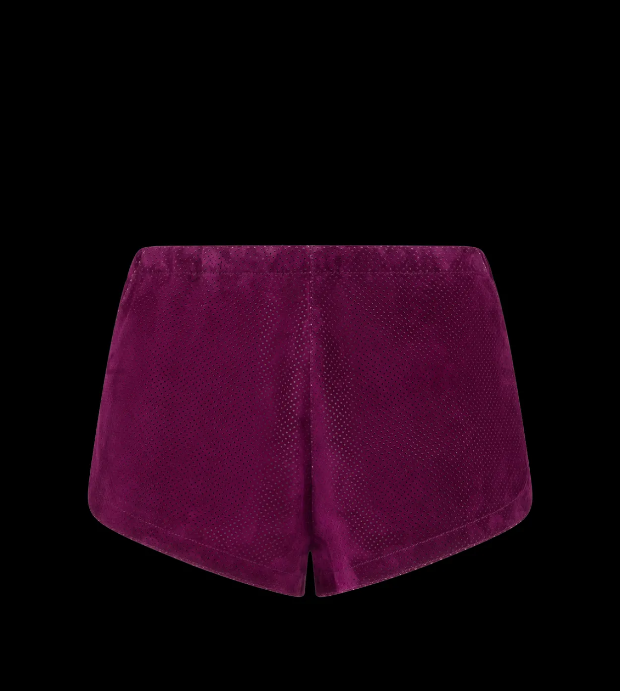 PERFORATED SUEDE MINI SHORTS
