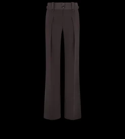 PLEATED WIDE LEG SILK PANTS