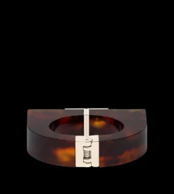 PLEXIGLASS AND BRASS DECO BRACELET