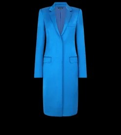 POLKA DOT SILK BLEND SINGLE BREASTED COAT