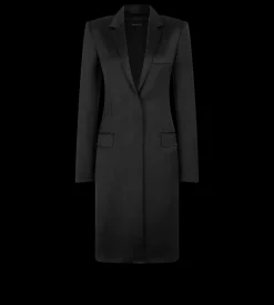POLKA DOT SILK BLEND SINGLE BREASTED COAT