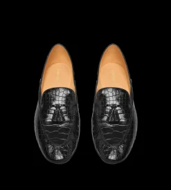 PRINTED ALLIGATOR LUCAS TASSEL SLIPPER