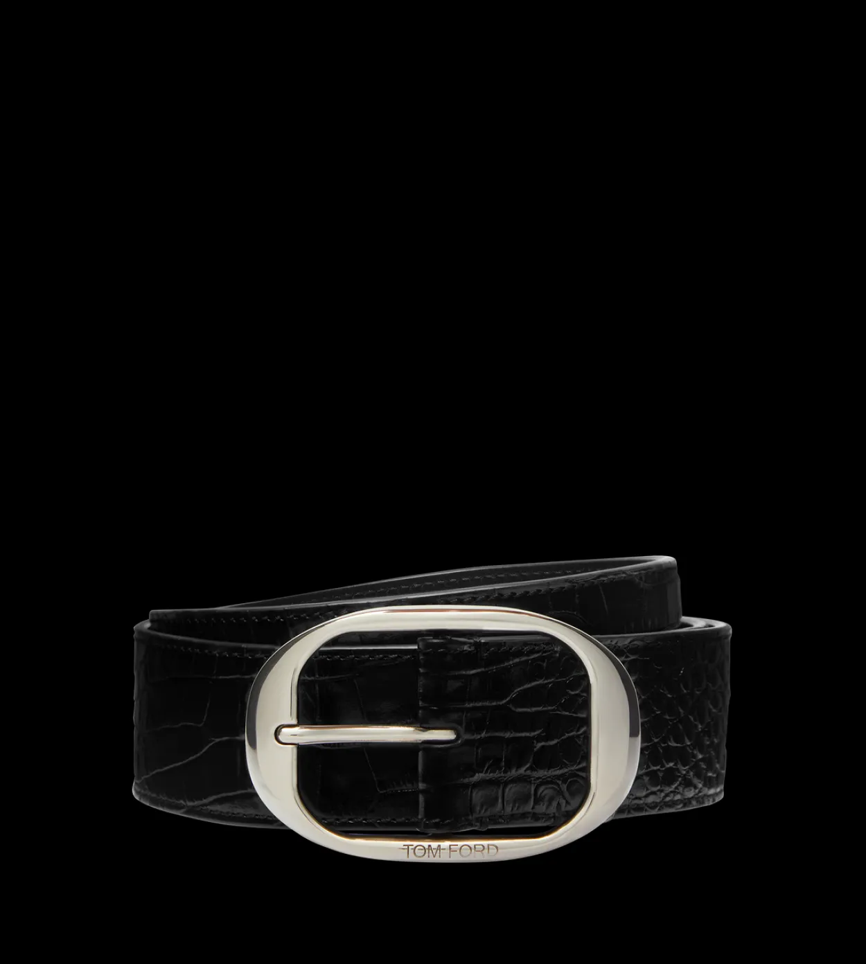 PRINTED ALLIGATOR OVAL BELT