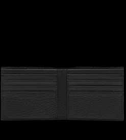 PRINTED DEER LEATHER ELONGATED T LINE CLASSIC BIFOLD WALLET