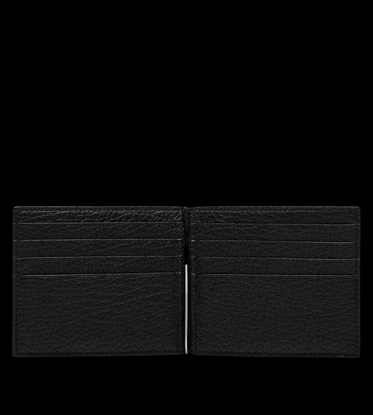 PRINTED DEER LEATHER ELONGATED T LINE MONEY CLIP WALLET