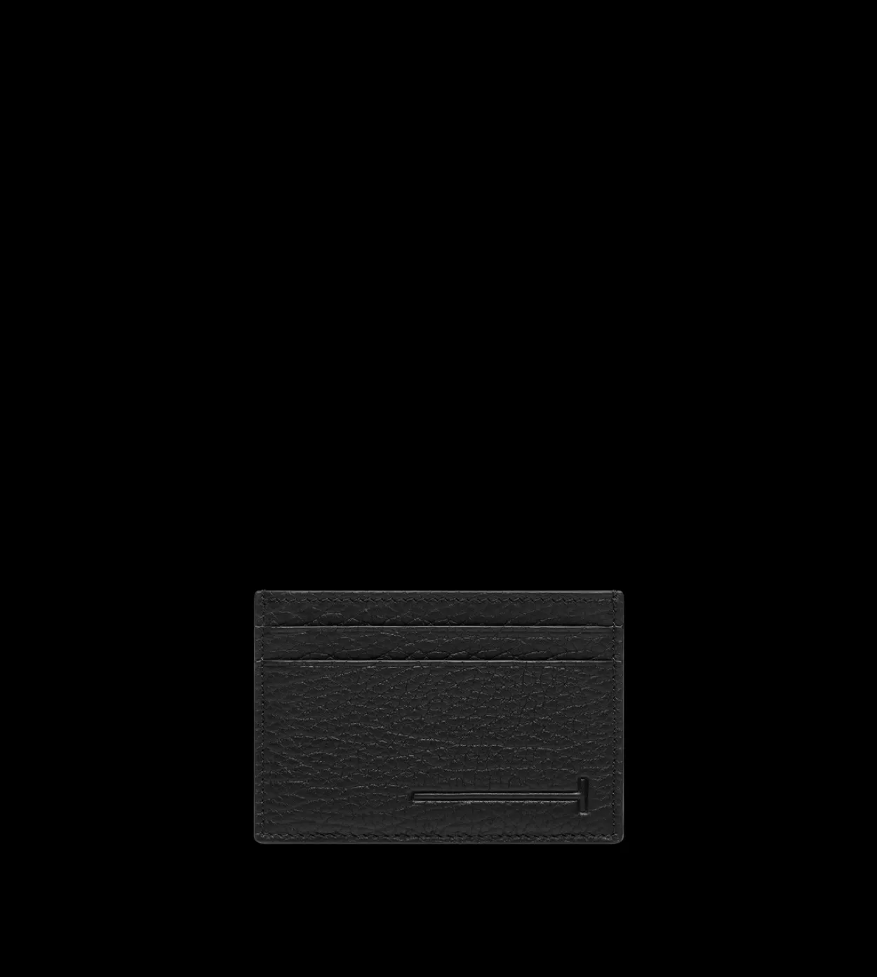 PRINTED DEER LEATHER ELONGATED T LINE CLASSIC CARD HOLDER