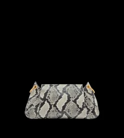 PRINTED PYTHON TARA CHAIN SHOULDER BAG
