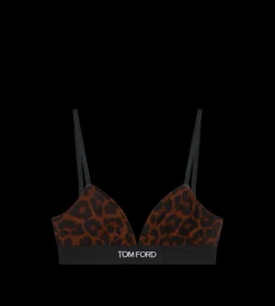 REFLECTED LEOPARD PRINTED MODAL SIGNATURE BRA