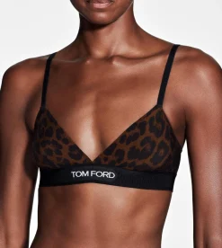REFLECTED LEOPARD PRINTED MODAL SIGNATURE BRA