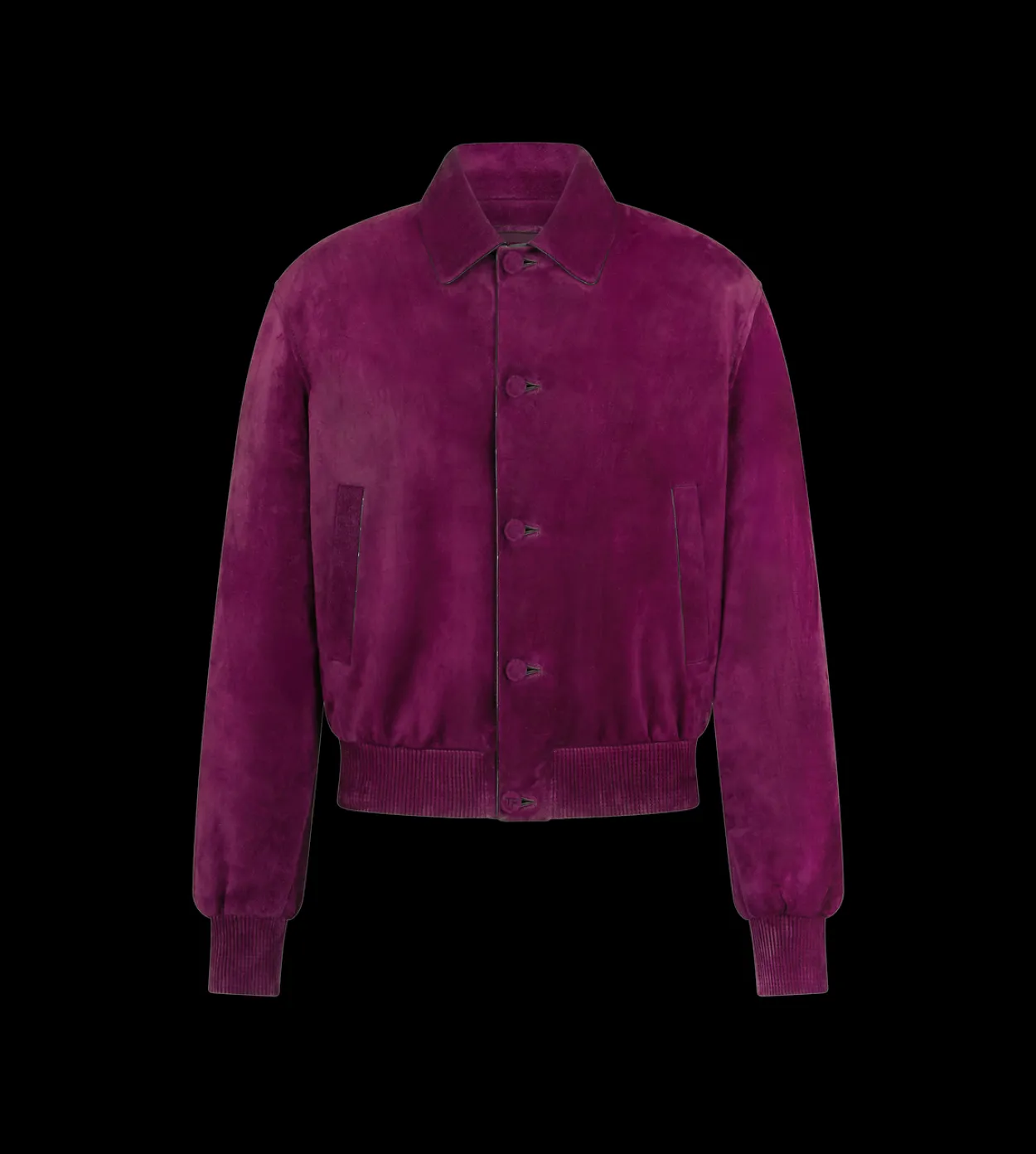 RELAXED LIGHTWEIGHT LAMB SUEDE TEDDY BLOUSON