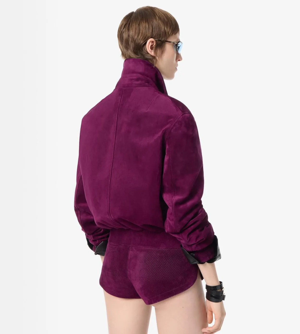 RELAXED LIGHTWEIGHT LAMB SUEDE TEDDY BLOUSON