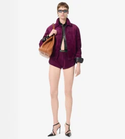 RELAXED LIGHTWEIGHT LAMB SUEDE TEDDY BLOUSON