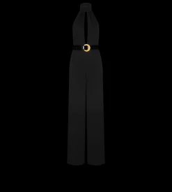 SABLE' HALTER NECK BELTED JUMPSUIT