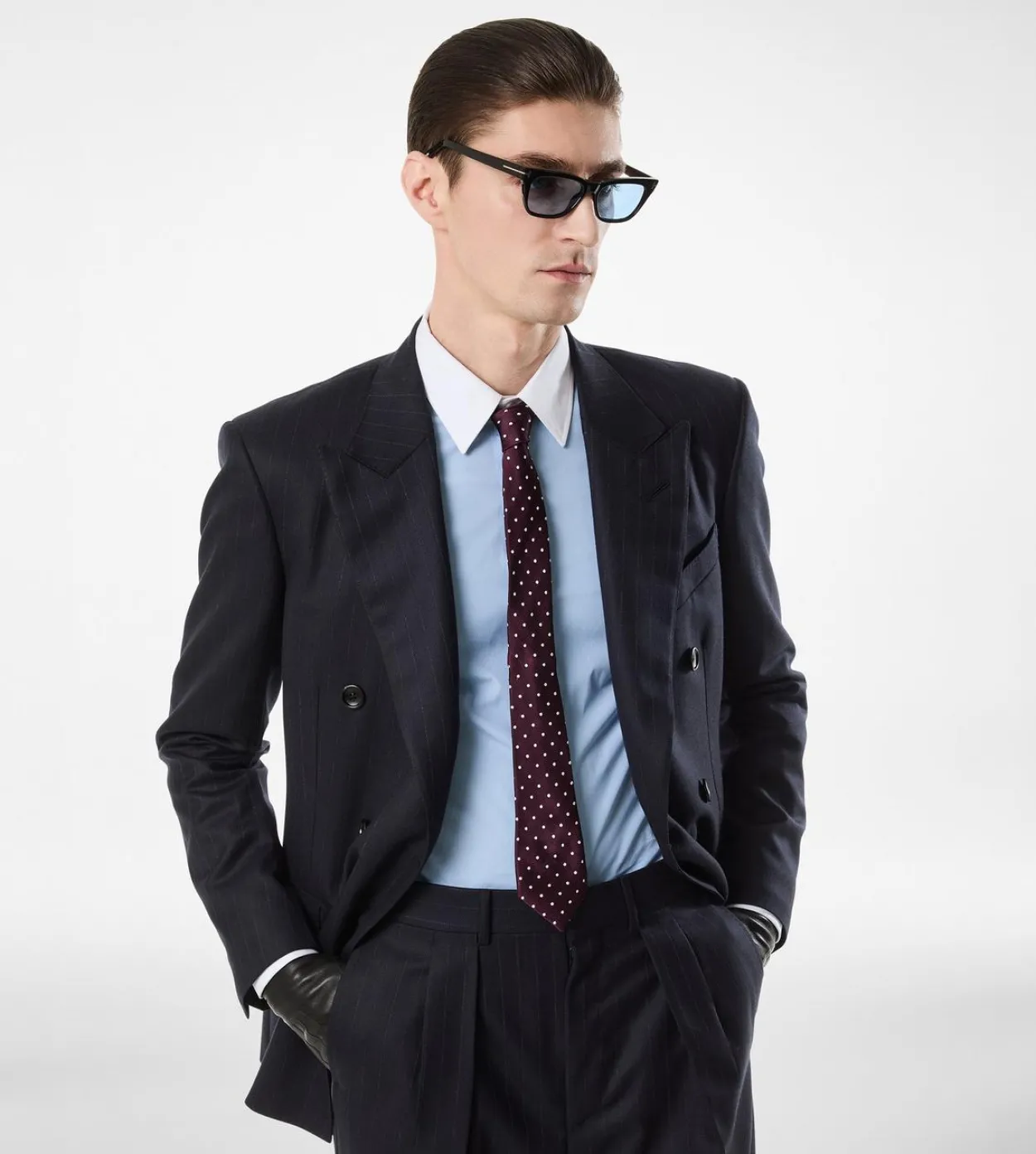 SATIN POLKA DOT TIE
