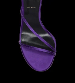 SATIN T ANKLE STRAP SANDAL