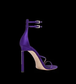 SATIN T ANKLE STRAP SANDAL