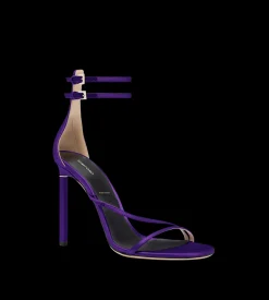SATIN T ANKLE STRAP SANDAL