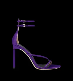 SATIN T ANKLE STRAP SANDAL